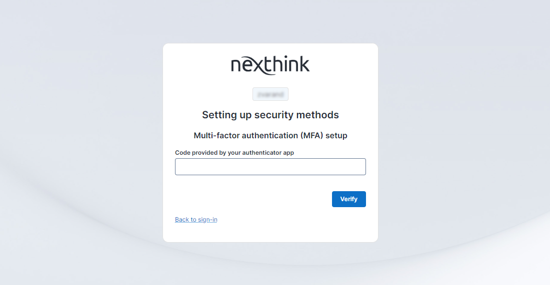 Entering security code