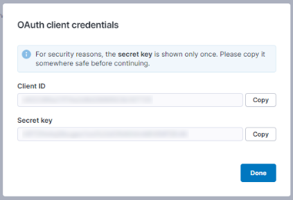 OAuth client credentials
