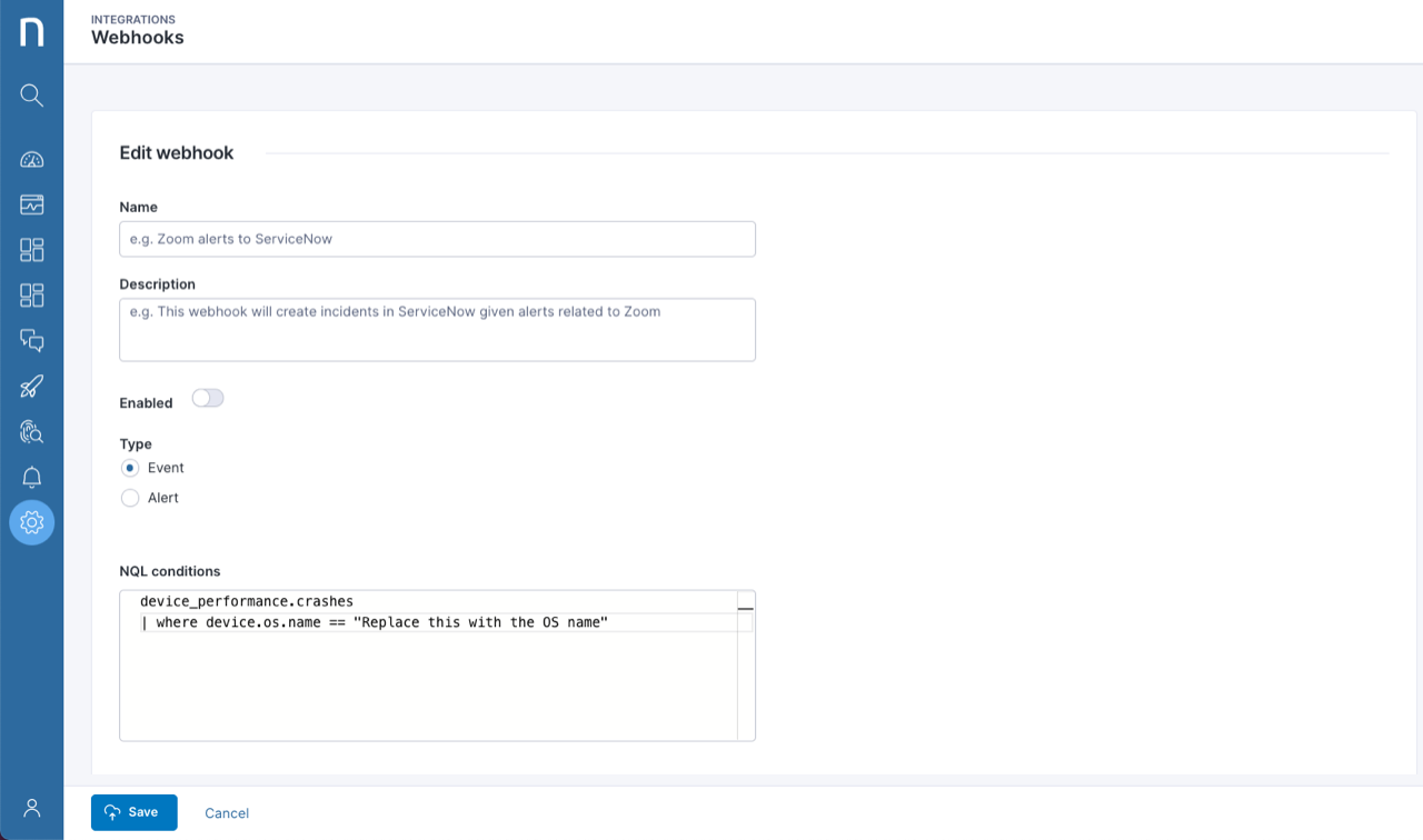 New triggers for Webhooks