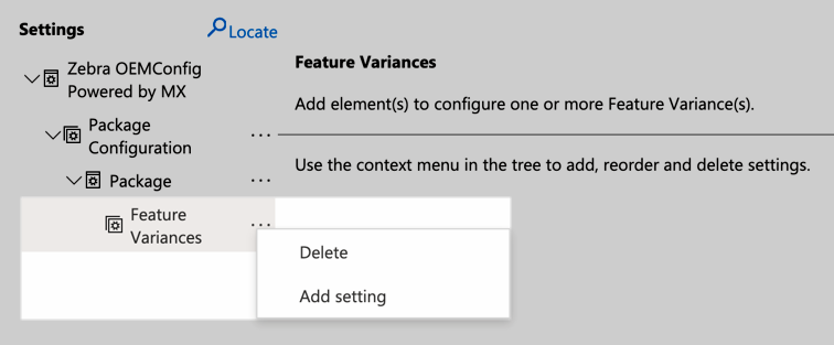 Adding a feature variance