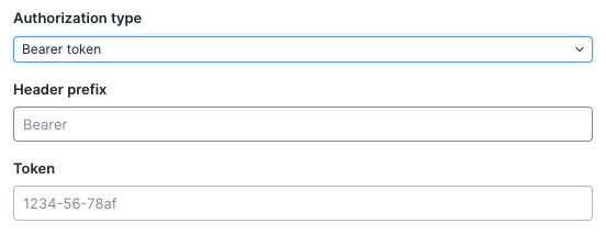 Bearer token authorizations