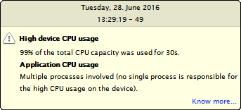 High device CPU usage