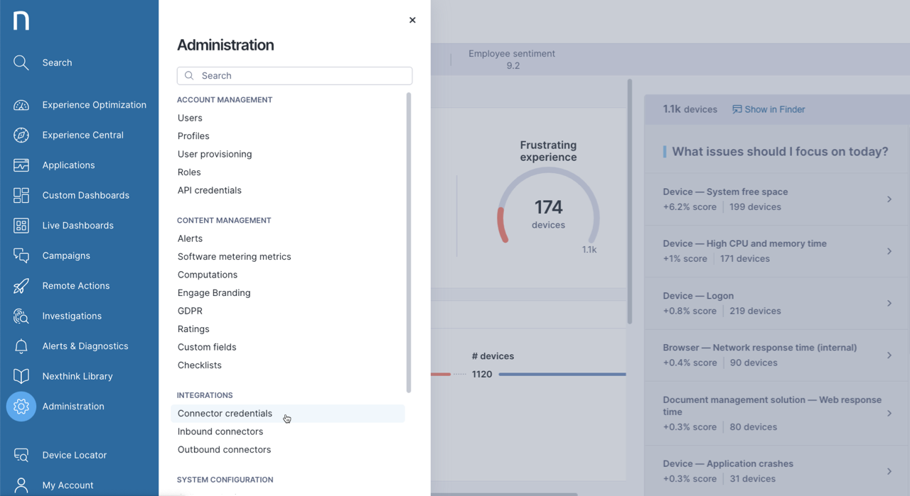 Accessing Connector credentials