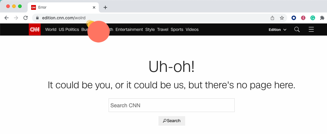 Mistyped URL is a common mistake that generates the 404 error