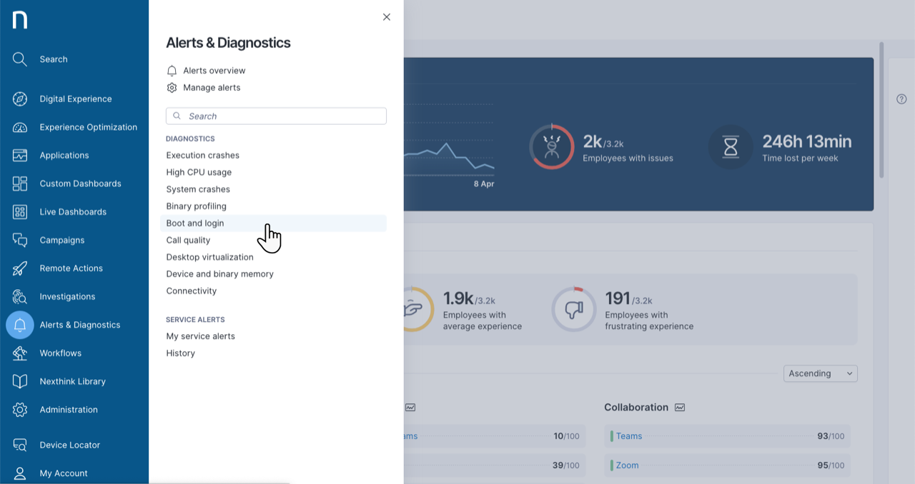 Additional Diagnostics dashboards