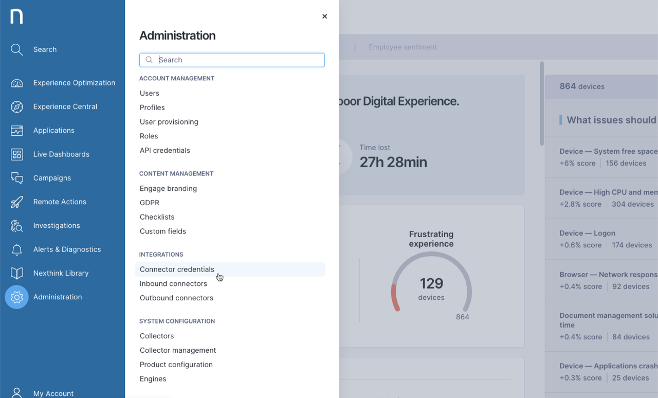 Accessing Connector credentials