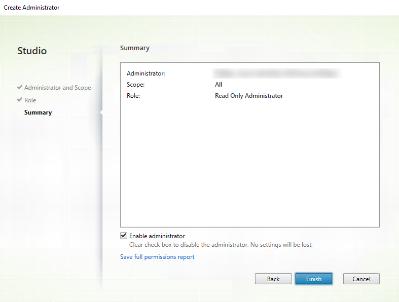 Enable administrator