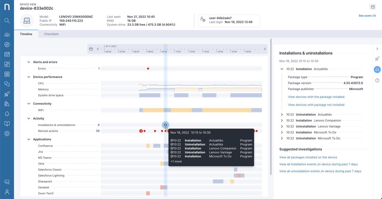Device view improvements