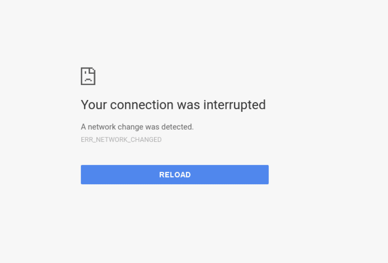 Your connection was interrupted