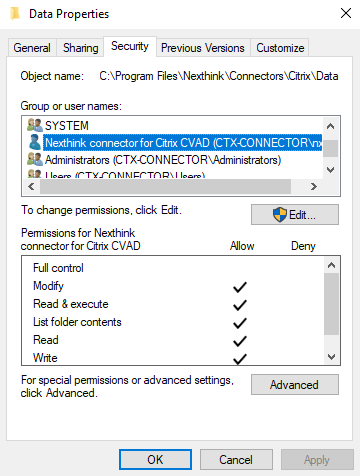 Data properties
