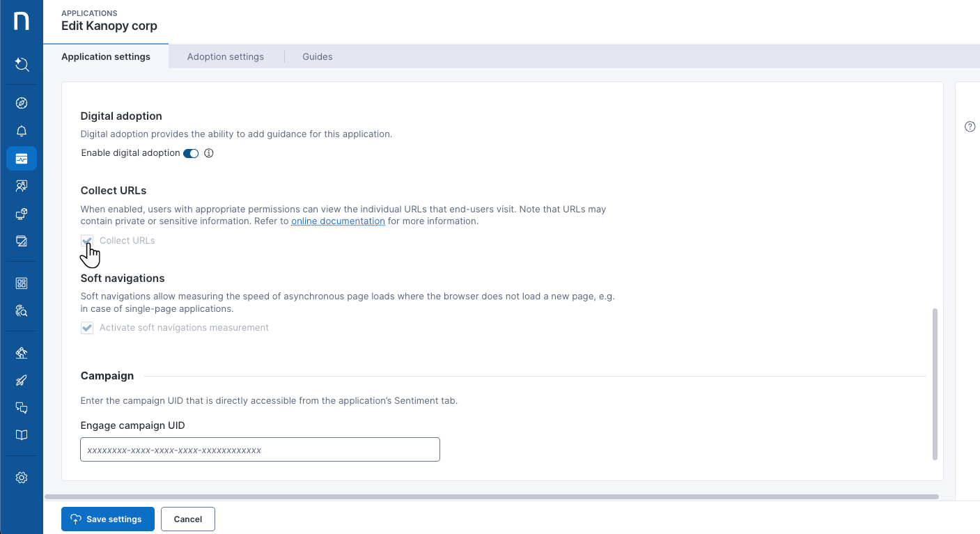 Collecting URL in Applications