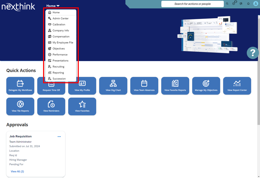Example of Shadow DOM elements within the Menu drop-down list