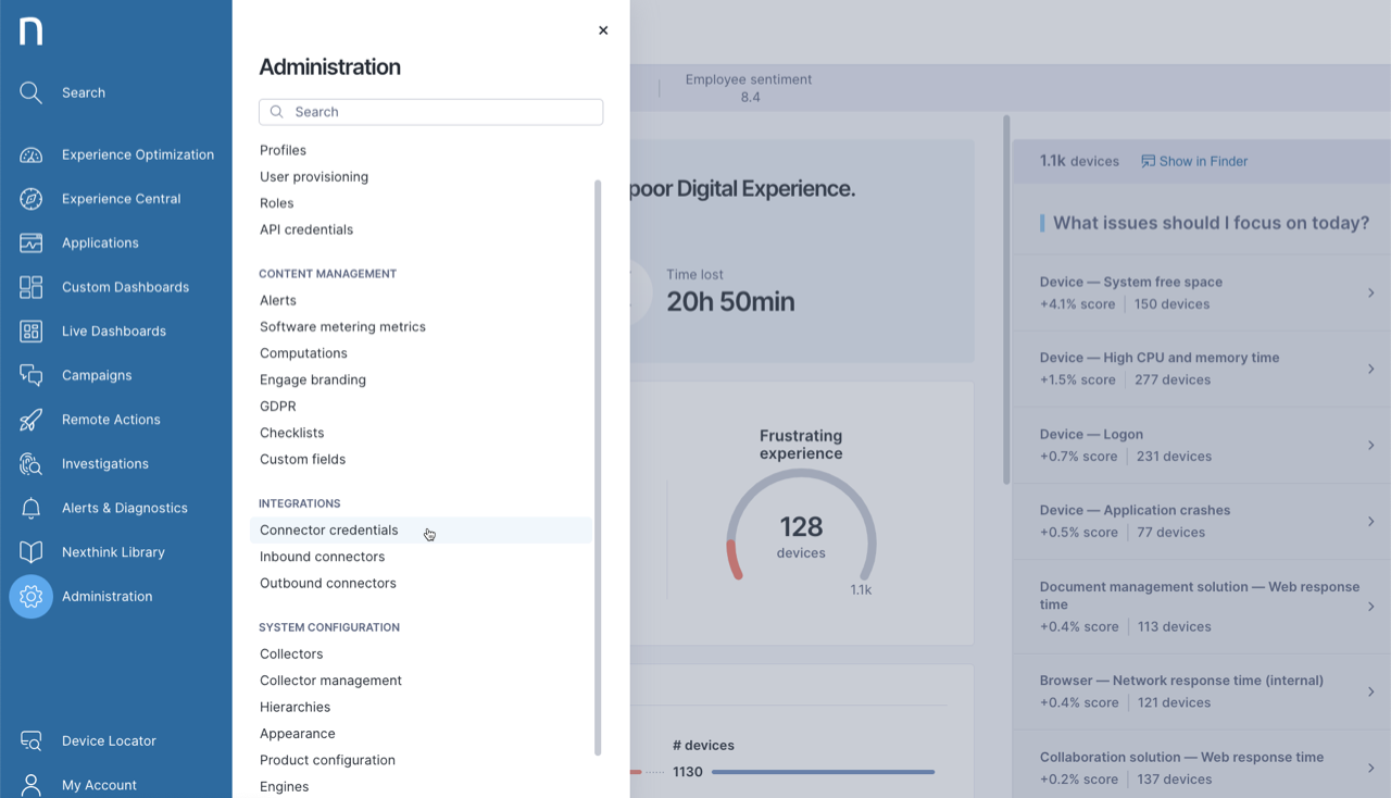 Accessing connector credentials