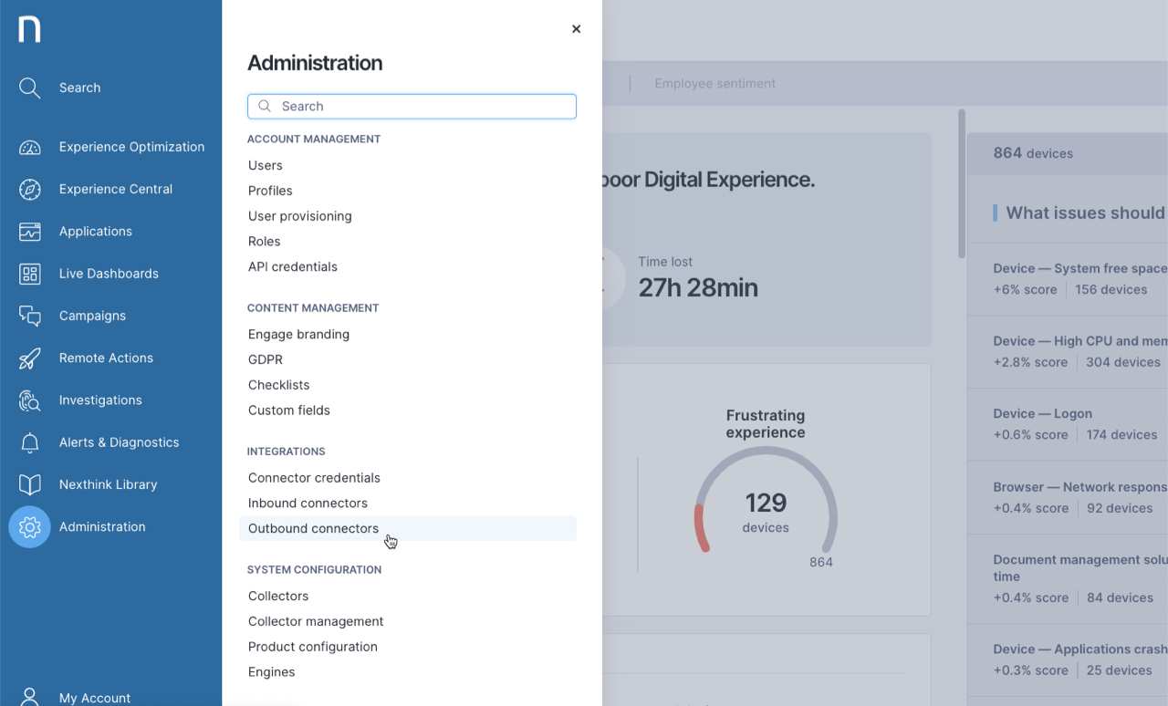 Accessing outbound connectors